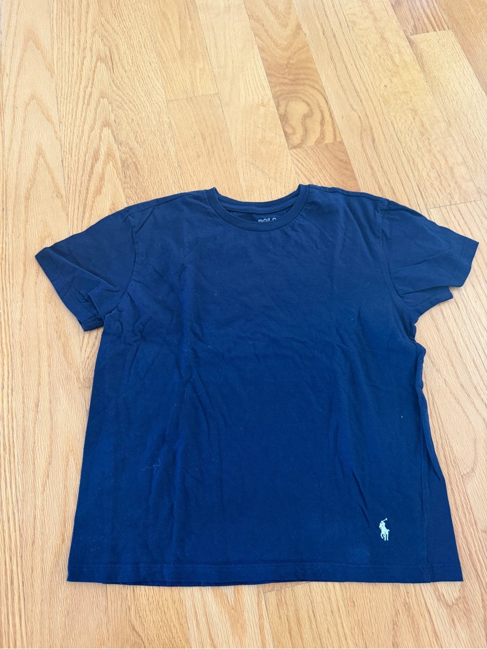 Polo by Ralph Lauren Navy Crewneck Tee with Interior Logo Print
